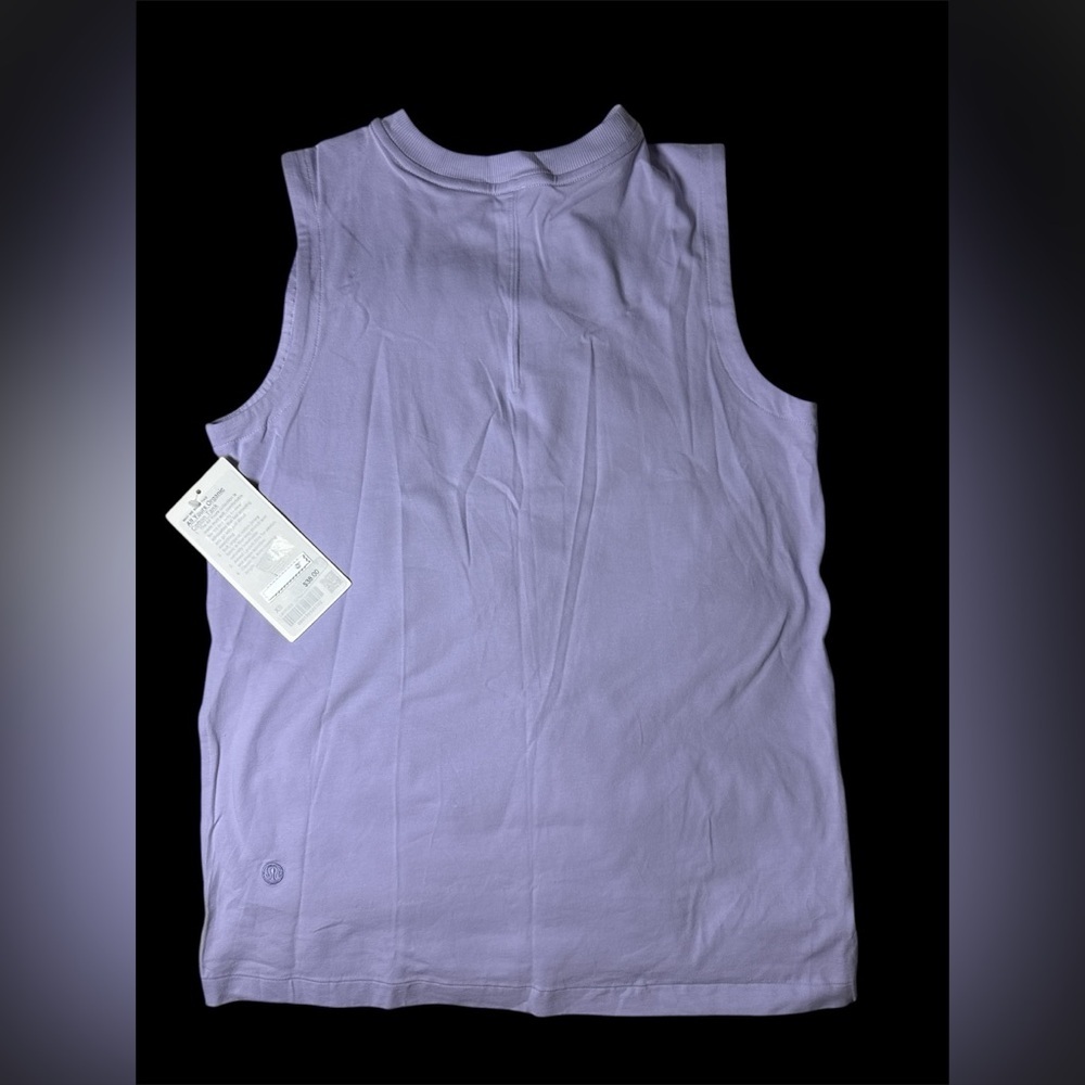 Lululemon All Yours Organic Cotton Tank – Lavender Frost, XS(oversized), NWT - Picture 4 of 5